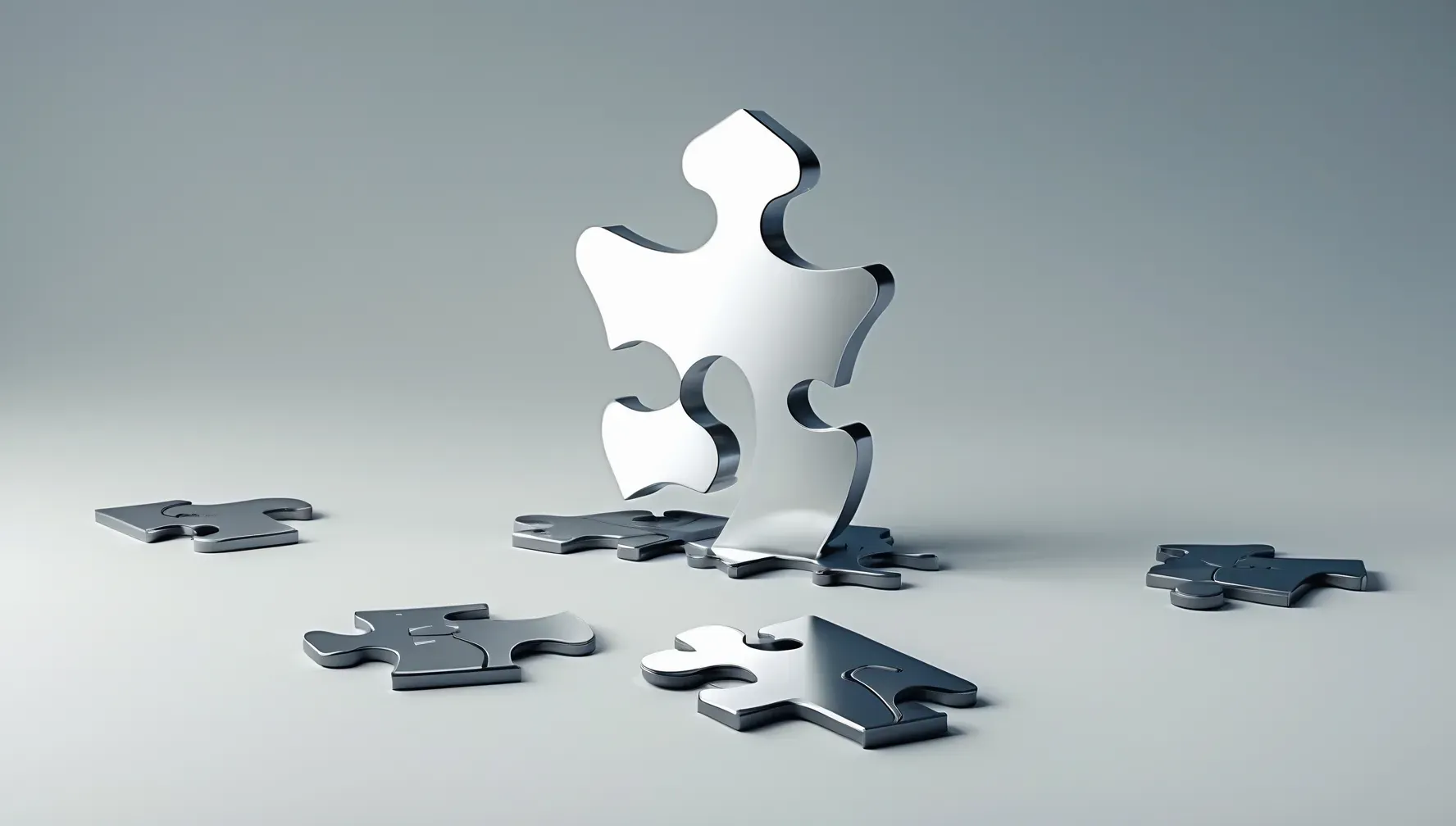 Puzzle pieces forming a digital key symbolizing wallet recovery